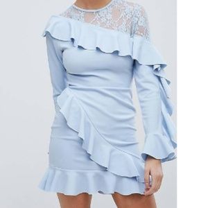 Asos Misguided Lace Insert Grill Dress NWT